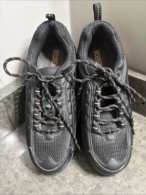 CSA Moosehead Hard Toe Black Mesh Lace-Up Shoes.